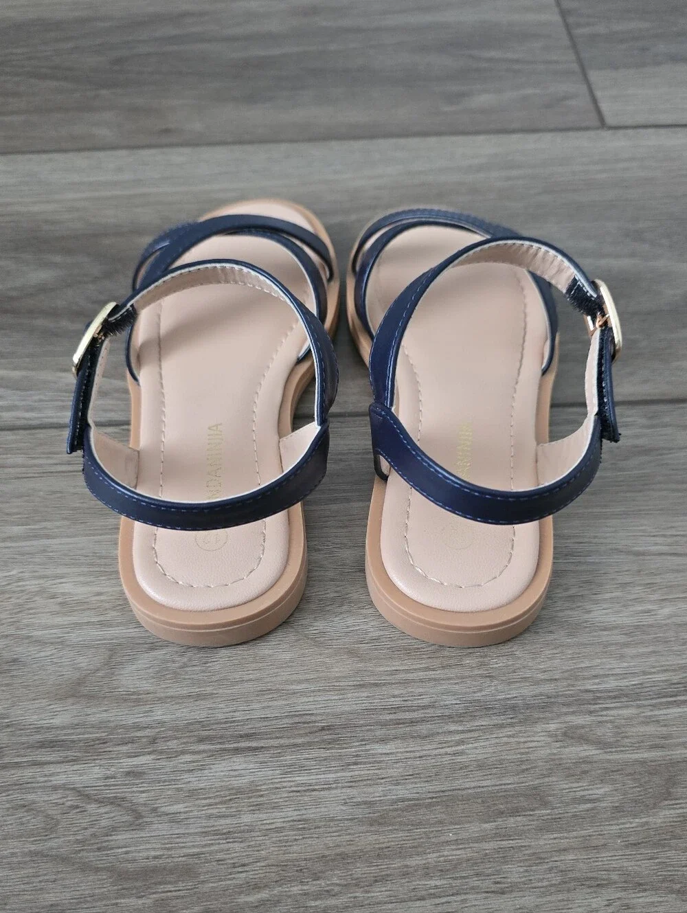 Girls Navy Dressy Sandals